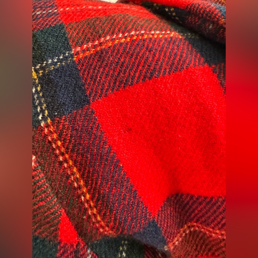 70s Vintage Pendleton Red Wool Robe Sz M - Picture 7 of 12